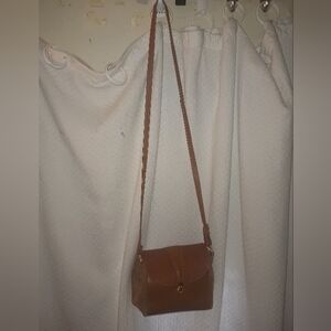 Leatherwork Brown Leather/Suede Small Crossbody Purse (Auckland New Zealand)
